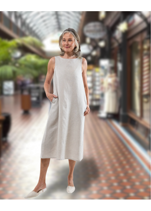 Eva's Sunday | Asher Dress | Neutral | 100% Linen